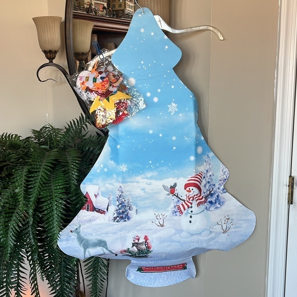 Brand New DIY Felt 3.2' Christmas Tree Wall Hanging Ornaments LED Lights Kids